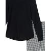 imageAmazon Essentials Harry Potter  Looney Tunes Womens Lightweight Flannel Pant and LongSleeve TShirt Sleep SetBlackWhite  Gingham