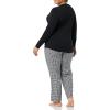 imageAmazon Essentials Harry Potter  Looney Tunes Womens Lightweight Flannel Pant and LongSleeve TShirt Sleep SetBlackWhite  Gingham