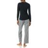 imageAmazon Essentials Harry Potter  Looney Tunes Womens Lightweight Flannel Pant and LongSleeve TShirt Sleep SetBlackWhite  Gingham