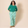 imageAmazon Essentials Harry Potter  Looney Tunes Womens Lightweight Flannel Pant and LongSleeve TShirt Sleep SetGreen and Holiday Bear Camo