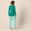 imageAmazon Essentials Harry Potter  Looney Tunes Womens Lightweight Flannel Pant and LongSleeve TShirt Sleep SetGreen and Holiday Bear Camo