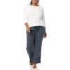 imageAmazon Essentials Harry Potter  Looney Tunes Womens Lightweight Flannel Pant and LongSleeve TShirt Sleep SetNavy Dots