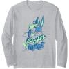 imageAmazon Essentials Looney Tunes Blue and Green Character Collage Long Sleeve TShirtHeather Grey