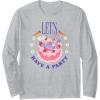 imageAmazon Essentials Looney Tunes Bugs Bunny Lets Have A Party Cake Long Sleeve TShirtHeather Grey