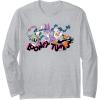 imageAmazon Essentials Looney Tunes Pink Logo with Running Characters Long Sleeve TShirtHeather Grey