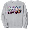 imageAmazon Essentials Looney Tunes Pink Logo with Running Characters SweatshirtHeather Grey