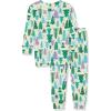 imageAmazon Essentials Unisex Babies Toddlers and Kids SnugFit Cotton Pajama Sleepwear SetsEcru Festive Tree