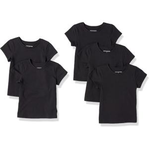 imageAmazon Essentials Girls and Toddlers ShortSleeve TShirts MultipacksBlack