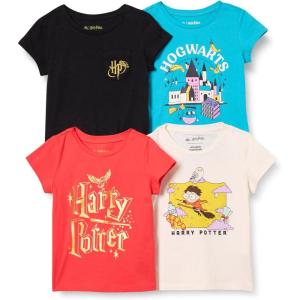 imageAmazon Essentials Girls and Toddlers ShortSleeve TShirts MultipacksHarry Potter Hogwarts