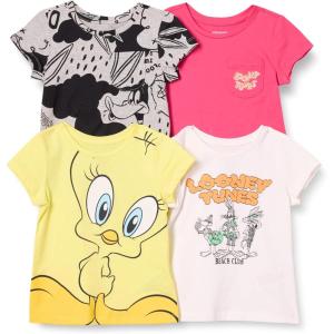 imageAmazon Essentials Girls and Toddlers ShortSleeve TShirts MultipacksLooney Tunes Tweety