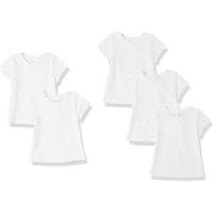 imageAmazon Essentials Girls and Toddlers ShortSleeve TShirts MultipacksWhite