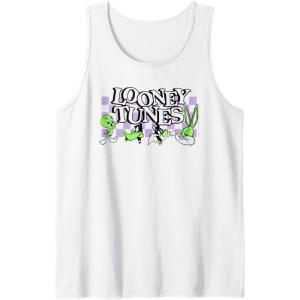 imageAmazon Essentials Looney Tunes Checkerboard with Green Characters Tank TopWhite
