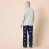 imageAmazon Essentials Mens Flannel Pant and LongSleeve TShirt Pajama SetBatman Logo  Mens