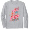 imageAmazon Essentials Looney Tunes Red and Pink Character Collage Long Sleeve TShirtHeather Grey
