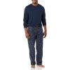 imageAmazon Essentials Mens Flannel Pant and LongSleeve TShirt Pajama SetNavy Paisley