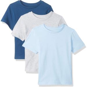 imageAmazon Essentials Boys and Toddlers ShortSleeve TShirts MultipacksGreyBlueSky Blue