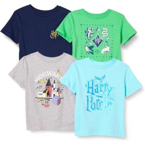 imageAmazon Essentials Boys and Toddlers ShortSleeve TShirts MultipacksHarry Potter Hogwarts