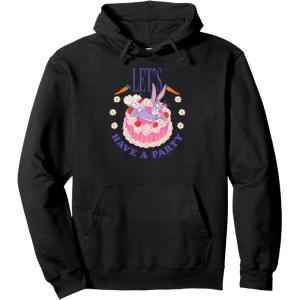 imageAmazon Essentials Looney Tunes Bugs Bunny Lets Have A Party Cake Pullover HoodieBlack