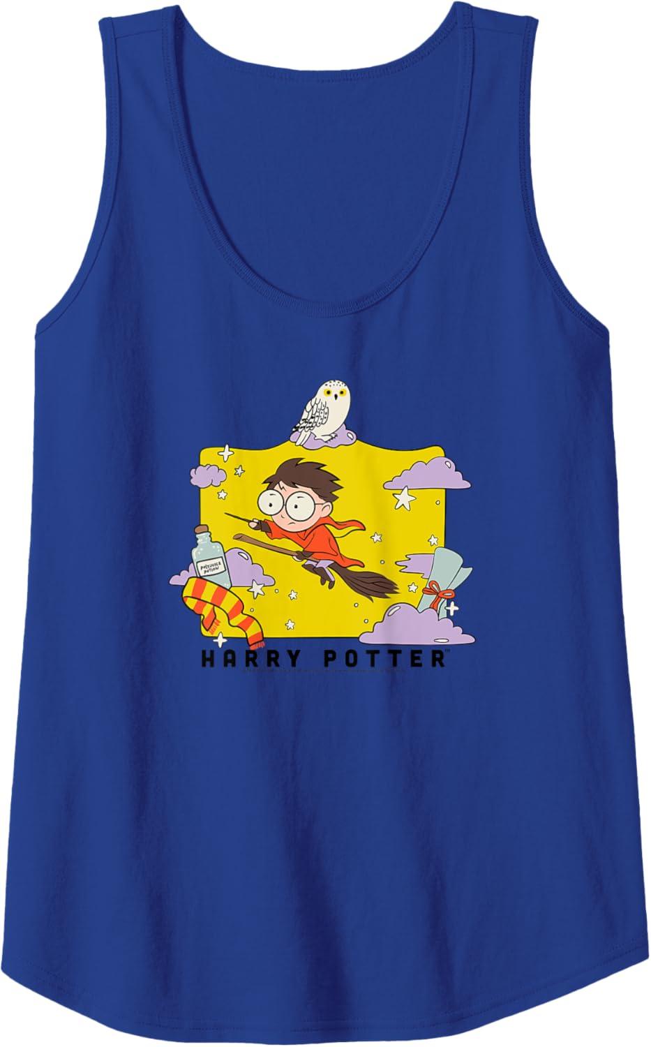 imageAmazon Essentials Harry Potter Icons Cartoon Portrait Tank TopRoyal Blue