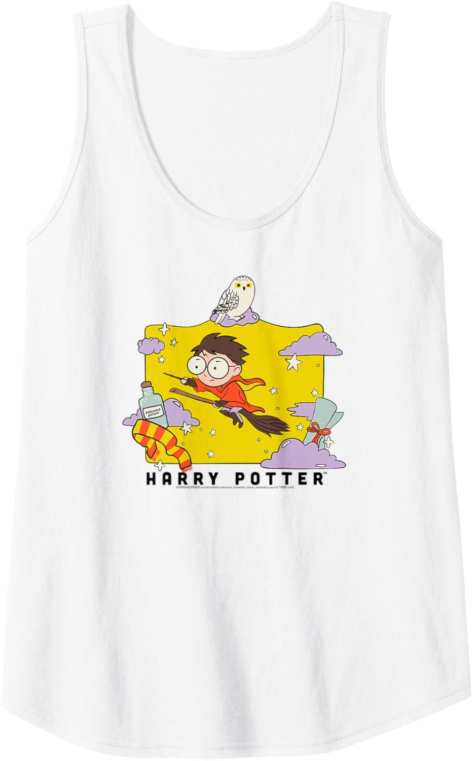 imageAmazon Essentials Harry Potter Icons Cartoon Portrait Tank TopWhite