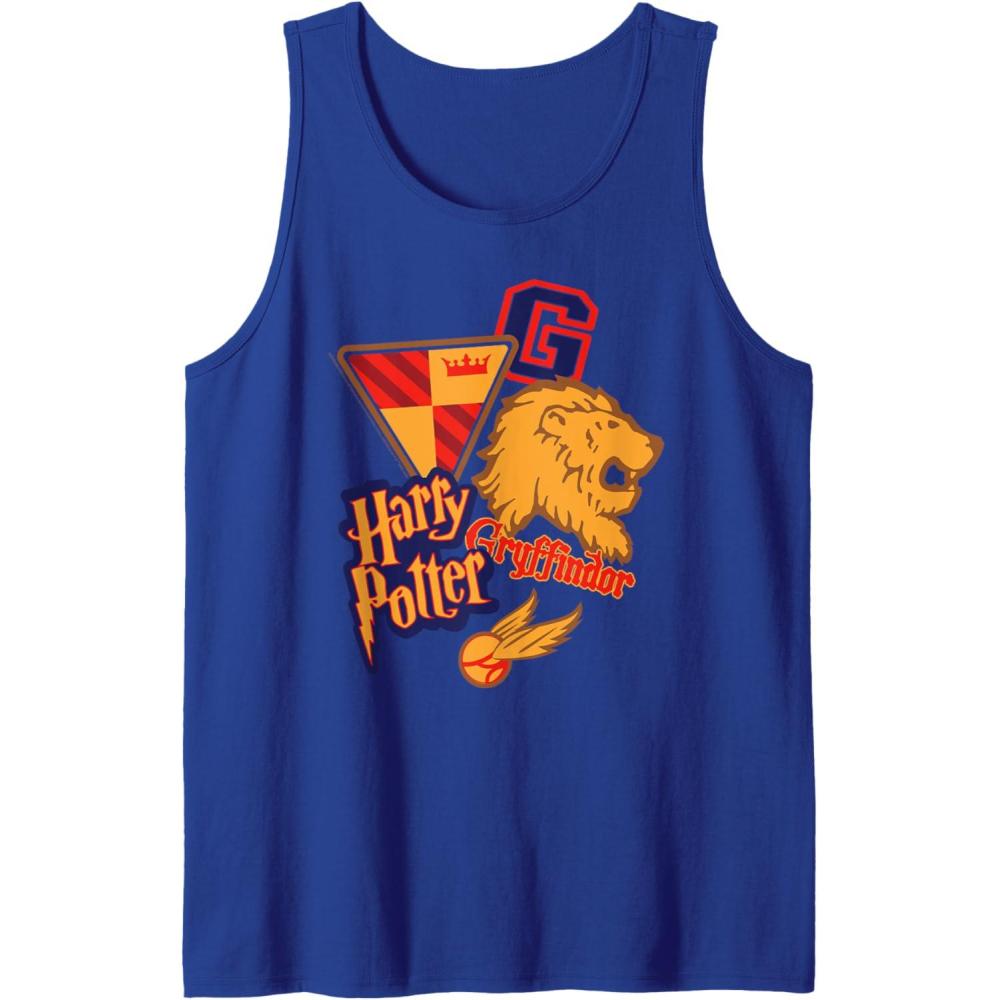imageAmazon Essentials Harry Potter Gryffindor Collegiate Collage Tank TopRoyal Blue