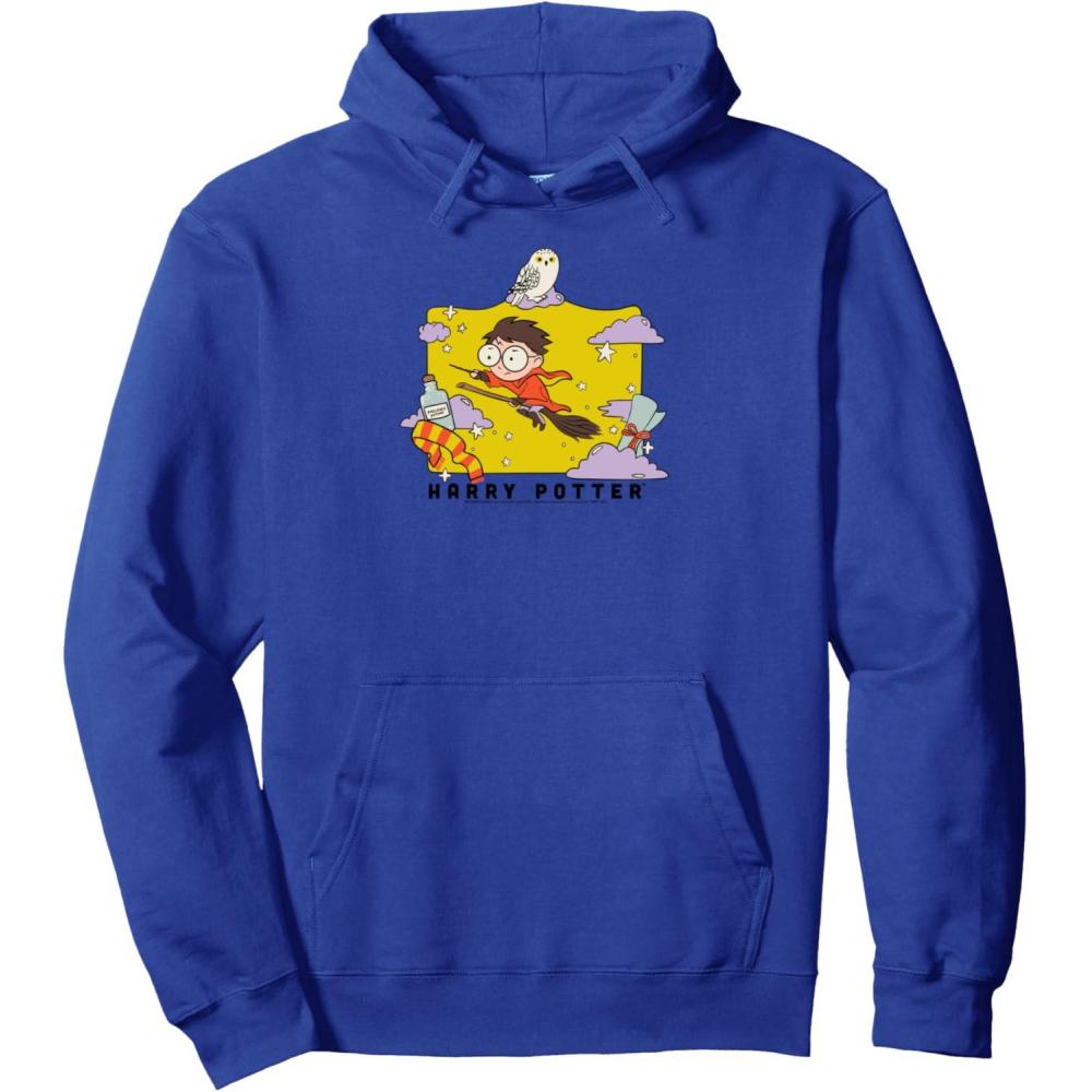 imageAmazon Essentials Harry Potter Icons Cartoon Portrait Pullover HoodieRoyal Blue
