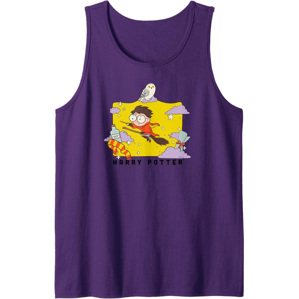 imageAmazon Essentials Harry Potter Icons Cartoon Portrait Tank TopPurple