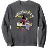 imageAmazon Essentials Harry Potter Hogwarts Castle Smiling Icons SweatshirtDark Heather Grey