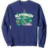 imageAmazon Essentials Harry Potter Hogwarts Slytherin House Cartoon Scene SweatshirtNavy Blue