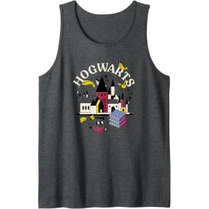 imageAmazon Essentials Harry Potter Hogwarts Castle Smiling Icons Tank TopDark Heather Grey