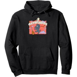 imageAmazon Essentials Harry Potter Hogwarts Gryffindor House Cartoon Scene Pullover HoodieBlack
