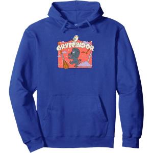 imageAmazon Essentials Harry Potter Hogwarts Gryffindor House Cartoon Scene Pullover HoodieRoyal Blue