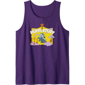 imageAmazon Essentials Harry Potter Hogwarts Hufflepuff House Cartoon Scene Tank TopPurple