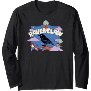 imageAmazon Essentials Harry Potter Hogwarts Ravenclaw House Cartoon Scene Long Sleeve TShirtBlack