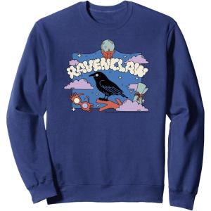 imageAmazon Essentials Harry Potter Hogwarts Ravenclaw House Cartoon Scene SweatshirtNavy Blue