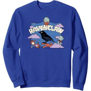 imageAmazon Essentials Harry Potter Hogwarts Ravenclaw House Cartoon Scene SweatshirtRoyal Blue
