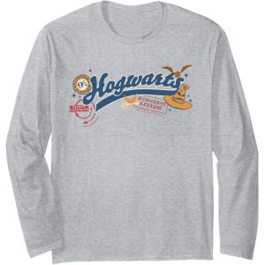 imageAmazon Essentials Harry Potter Hogwarts Varsity Icons Long Sleeve TShirtHeather Grey
