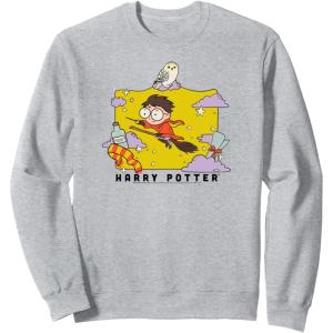 imageAmazon Essentials Harry Potter Icons Cartoon Portrait SweatshirtHeather Grey