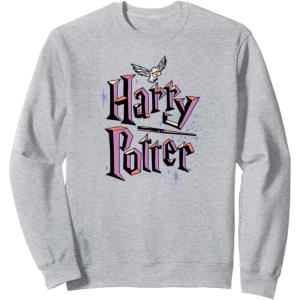 imageAmazon Essentials Harry Potter Multicolor Purple Logo SweatshirtHeather Grey