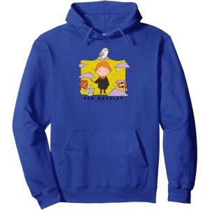 imageAmazon Essentials Harry Potter Ron Weasley Icons Cartoon Portrait Pullover HoodieRoyal Blue