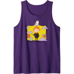 imageAmazon Essentials Harry Potter Ron Weasley Icons Cartoon Portrait Tank TopPurple