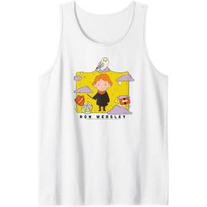 imageAmazon Essentials Harry Potter Ron Weasley Icons Cartoon Portrait Tank TopWhite
