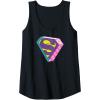 imageAmazon Essentials DC Comics Superman Bright Checkerboard 3D Logo Tank TopBlack