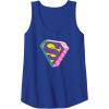 imageAmazon Essentials DC Comics Superman Bright Checkerboard 3D Logo Tank TopRoyal Blue