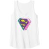 imageAmazon Essentials DC Comics Superman Bright Checkerboard 3D Logo Tank TopWhite