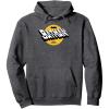 imageAmazon Essentials DC Comics Batman Circle 3D Shifted Logo Pullover HoodieDark Heather Grey