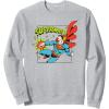 imageAmazon Essentials DC Comics Superman Action Punch Comic Square SweatshirtHeather Grey