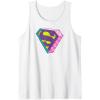 imageAmazon Essentials DC Comics Superman Bright Checkerboard 3D Logo Tank TopWhite
