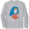 imageAmazon Essentials DC Comics Wonder Woman Comic Portrait Long Sleeve TShirtHeather Grey