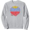 imageAmazon Essentials DC Comics Wonder Woman Heart Shaped Logo SweatshirtHeather Grey